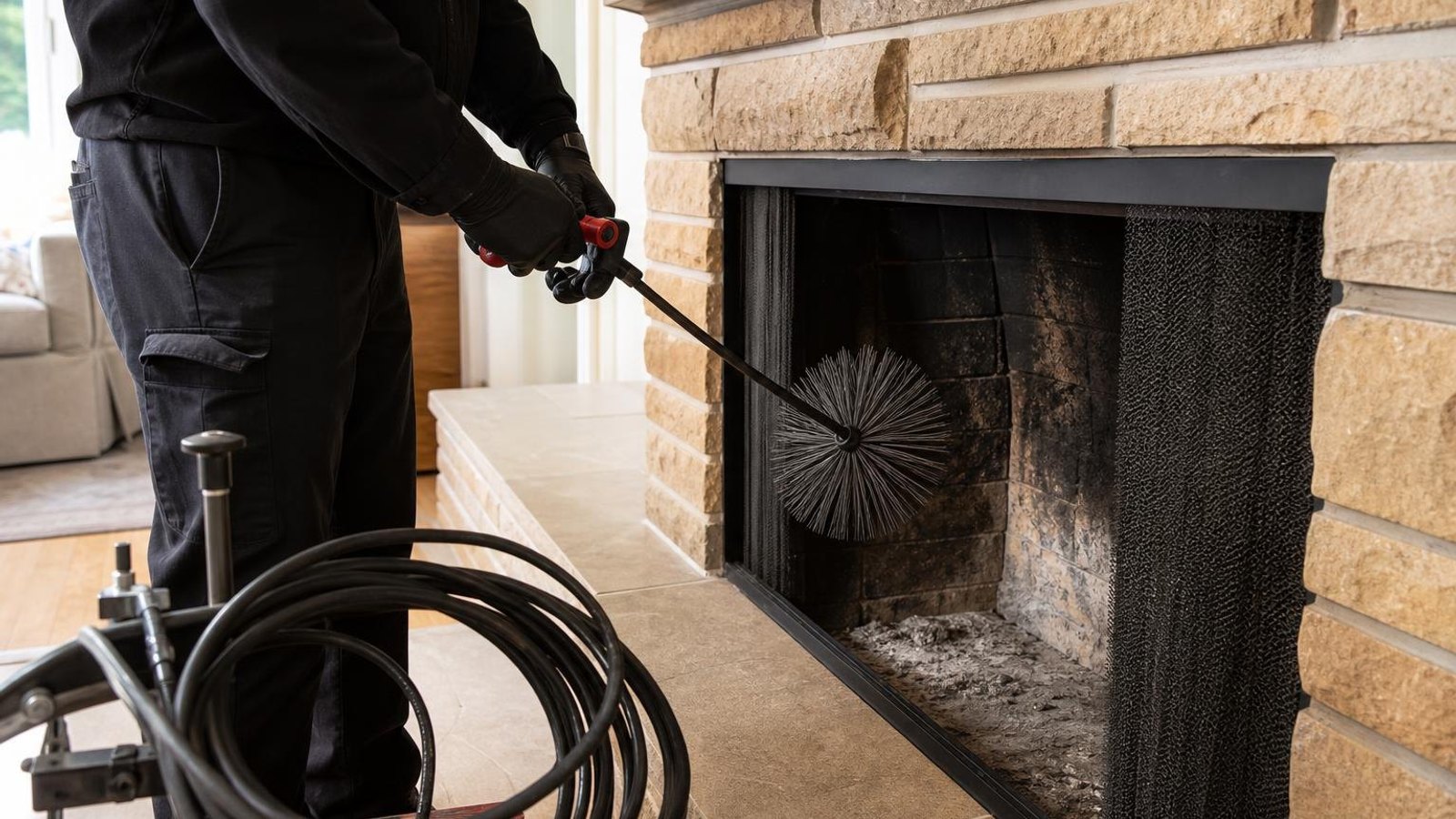 Practical chimney sweep & inspection in Solon